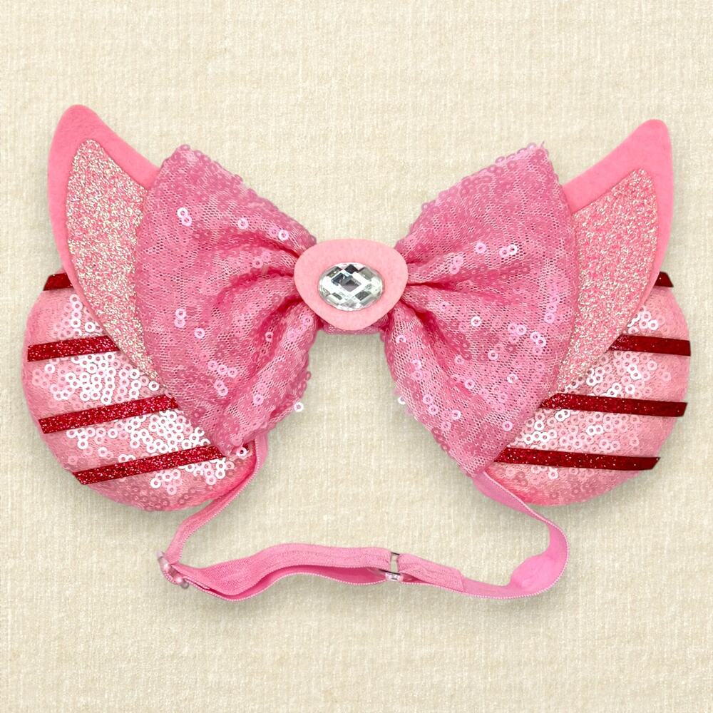 Elastic Pink Piglet Winnie the Pooh Minnie Ears | Disney-Inspired Mouse Ears
